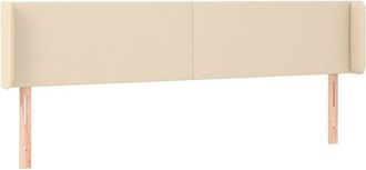 vidaXL Cabecero Con Led De Tela Crema 163x16x78/88 Cm Vidaxl