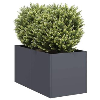 Berkfield Home Planter Anthracite 40x80x40 cm Cold-rolled Steel in Charcoal | Size: 40 x 80 x 40 cm