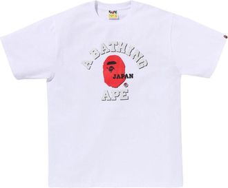 A Bathing Ape Japan College Tee White 1K22-110-019-WHITE