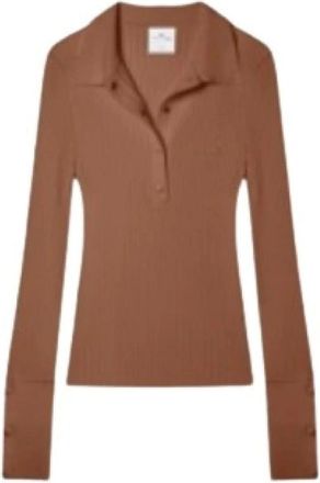 Courr&egrave;ges Mujer, Camisetas, Marr&oacute;n, Talla: L
