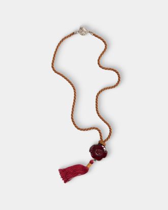 Mahnaz Collection Womens Vintage 2000 Robert Goossens for Kenzo French Silver and Resin Pendant Necklace