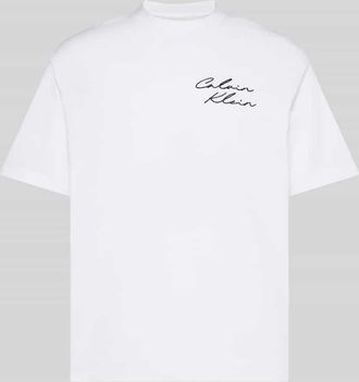 Calvin Klein Jeans Relaxed Fit T-Shirt aus reiner Baumwolle in Weiss, Gr&ouml;&szlig;e XXL