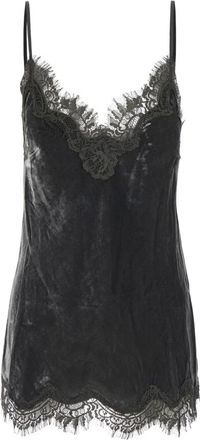 Gold Hawk Velvet Coco Bias Cami - Dames - Tops zonder mouwen - Grijs - XS - Tops
