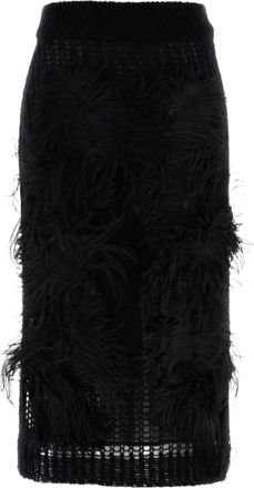 The Attico Gonna midi - Nero