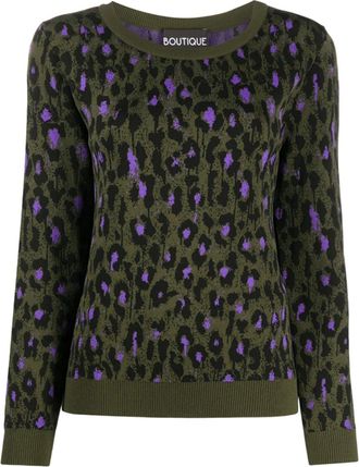 Moschino Leopard Print Knitted Top Size M