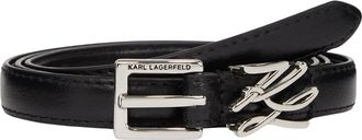 Karl Lagerfeld K/autograph Slider Riem - Dames - Riemen - Zwart - 95 CM - Leer - Accessoires