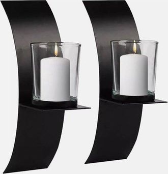 OEM 1 Par De Candelabros De Hierro De Alta Calidad Para Bodas, Eventos, Aromaterapia, Spas, Reiki, Color Negro