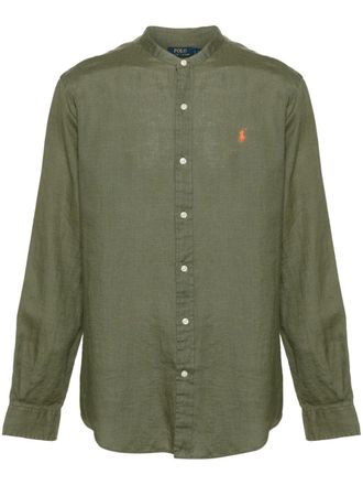 Polo Ralph Lauren Polo-Pony-motif linen shirt - Green