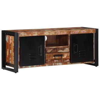 Berkfield Home TV Cabinet 100x30x40 cm Solid Wood Reclaimed in Brown | Size: 100 x 30 x 40 cm