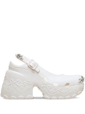 Crocs x Simone Rocha buckle embellished pumps - Bianco