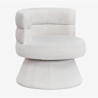 Sklum Sklum - Pack De 2 Sillones Giratorios En Tela Boucl&eacute; Protea