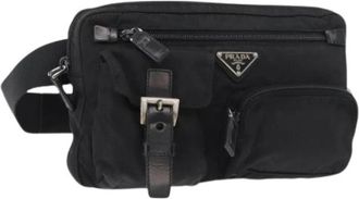 Prada Pre-owned Belt Bags, female, Black, Size: ONE SIZE Pre-owned Vintage Nylon Belt Bag
