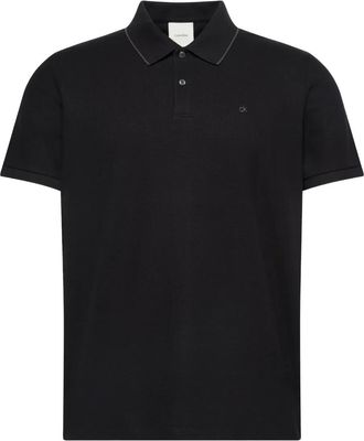 Calvin Klein logo-embroidered polo shirt - men - Fabric - M - Black
