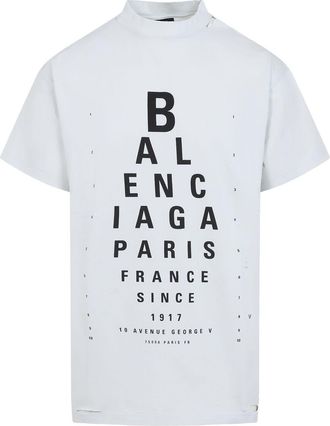 Balenciaga Womens Logo-Print T-Shirt