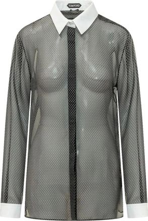 Tom Ford Camicia in chiffon di seta stampata Losange - - Blouses & Shirts - Donna - Nero - M