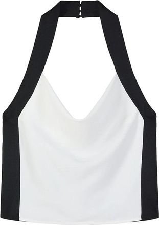 Patrizia Pepe Halter Top - Dames - Tops zonder mouwen - Veelkleurig - M - Satijn - Tops