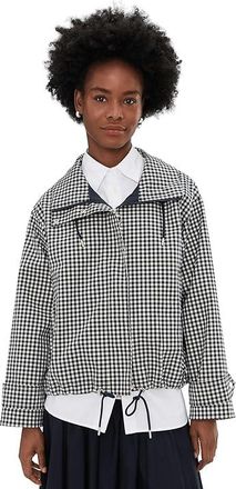 Barbour Bronwyn Check Showerproof Jacket Womens Jacket Navy Gingham : 10, Elastane/Polyester/Vinyl