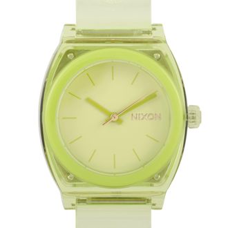 Nixon Time Teller P 40mm Transparent Lime Polycarbonate Watch A1215-536-00