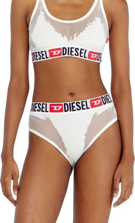 Diesel Briefs with sheer devor&eacute; effect - Panties - Woman - White