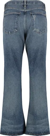 A Gold E Womens Flared Jeans Stencil Shade Denim Cotton
