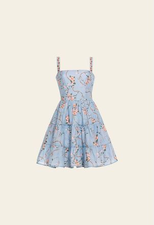Agua Bendita Lima Mini Navegante Mini Dress in Blue at Nordstrom, Size Large