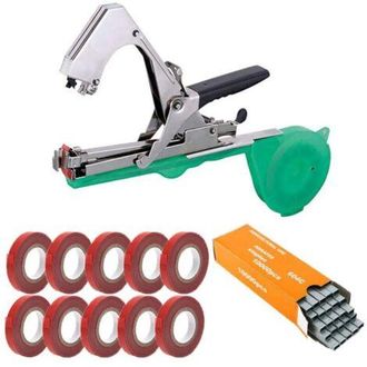 OEM Herramienta Profesional Para Atar Plantas De Jardiner&iacute;a Y Cultivo De Vides, Con 10 Rollos De Cinta + 1 Caja De Clavos