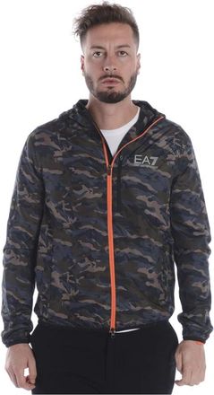 Emporio Armani Zip Jacket - Heren - Zomerjassen - Veelkleurig - L - Polyester - Jassen