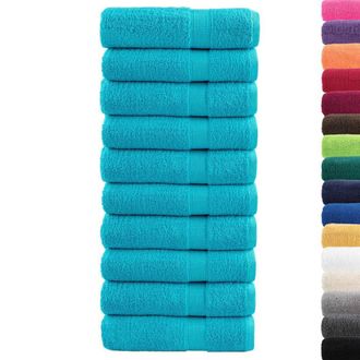 Berkfield Home Premium Shower Towels SOLUND 10 pcs Turquoise 70x140 cm 600 gsm