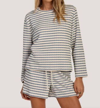 Dylan Paige Pullover Top In Bay Blue