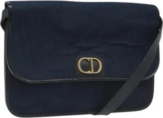 Dior Pre-owned Trotter Canvas Schoudertas - Dames - Vintage Schoudertas - Blauw - ONE Size - Vintage