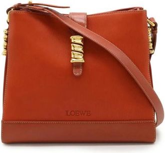 Loewe Pre-owned Cross Body Bags, female, Red, Size: ONE SIZE Pre-owned Leather shoulder-bags