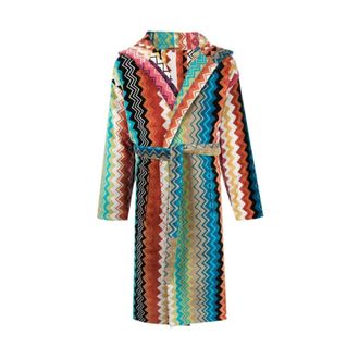 Missoni Home Zigzag Print Badjas met Capuchon - Dames - Badjassen - Veelkleurig - XL - Nachtkleding