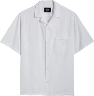 Portuguese Flannel Camicia Dogtown - Heren - Korte mouwen Overhemden - Wit - M - Overhemden