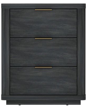 Manhattan Comfort Evelyn Modern Nightstand With 3 Full Extension Drawers