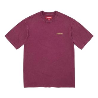 SUPREME FW26 Washed S/S T-Shirt Plum SUP-FW26-094-PLM