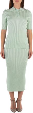 Jil Sander Ladies Apple Ribbed-Knit Midi Skirt