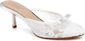Badgley Mischka Elliot Mule in Ivory Satin at Nordstrom Rack, Size 8.5