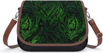 Generic Polynesian Green Fashion Womens Crossbody Bags Novelty Handbag Shoulder Bag Purse