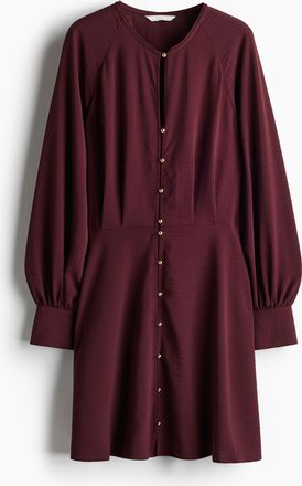 H&M Langarmkleid - Weinrot