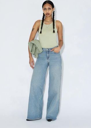 Dr. Denim Zila Mid Wide Jeans in Cape Light Vintage at Nordstrom, Size X-Small