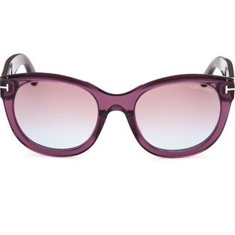 Tom Ford 54mm Cat Eye Sunglasses in Lilac/Gradient Violet at Nordstrom Rack