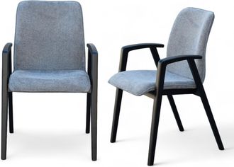 HOME AFFAIRE Armlehnstuhl »Loreen Esszimmerstuhl, Polsterstuhl, Wohnstuhl, Essstuhl mit Armlehnen« (Set) 2 Stk.Massivholzgestell und Armlehnen, stilvoll, bequem, D