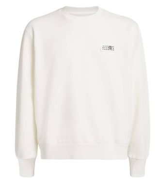 Maison Margiela MM6 Maison Margiela Off-White Logo Patch Sweatshirt Size L