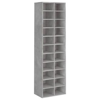 Berkfield Home Shoe Cabinet Concrete Grey 54x34x183 cm Engineered Wood | Size: 54 x 34 x 183 cm