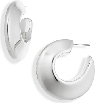 Cara Chunky Statement Hoop Earrings in Silver at Nordstrom Rack