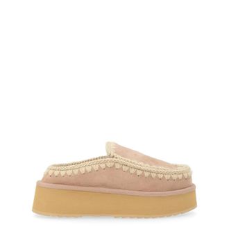 Mou Slippers, female, Brown, Size: 6 US Eskimo Platform Clog