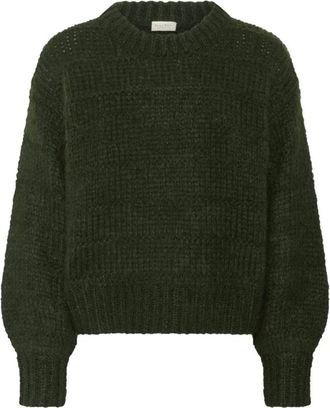 Part Two Truien & Vesten, Dames, Groen, L, Rondgebreide trui