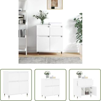 vidaXL Credenza bianca - Credenza Bianca 60x35x70 cm in Legno Multistrato