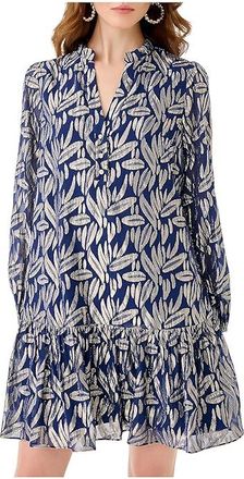 Lilly Pulitzer Evaline Silk Dress Womens Dress Low Tide Navy 1 : 14