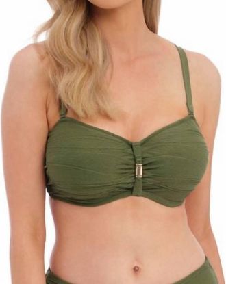 Fantasie Beach Waves Bandeau Bikini Top In Olive